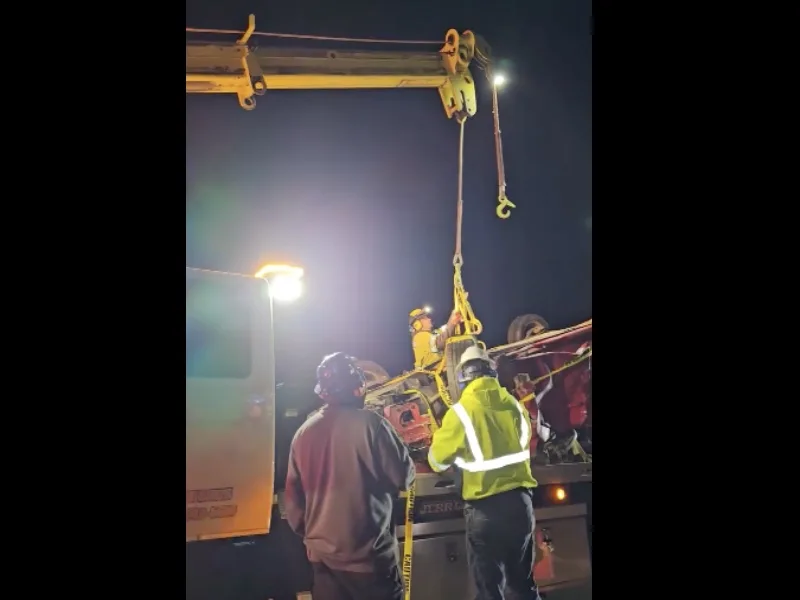 Camas Swale creek emergency towing